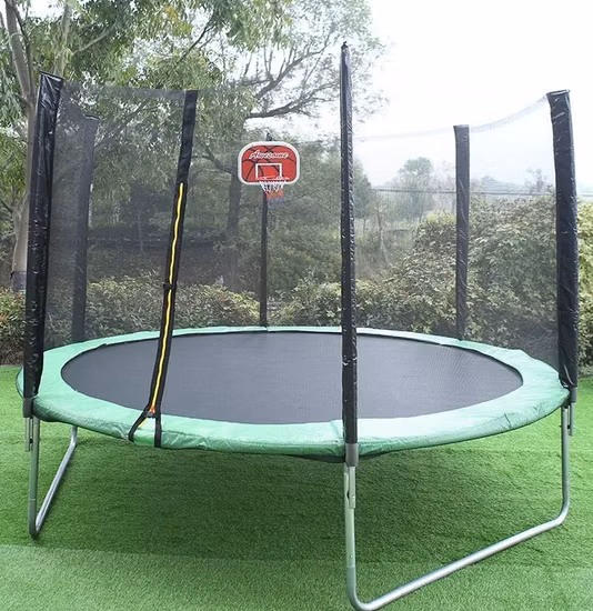 Ventas grandes al aire libre del trampolín de la nueva llegada los 12FT con el aro de baloncesto