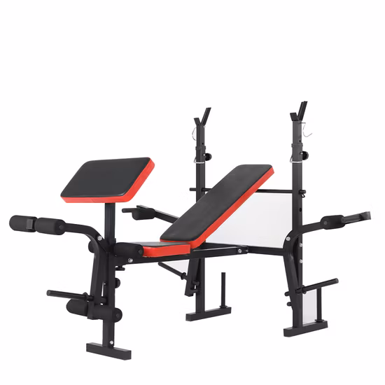 Equipo de gimnasio Banco de mancuernas de ejercicio inclinado con ruedas Entrenamiento central Tablero para sentarse